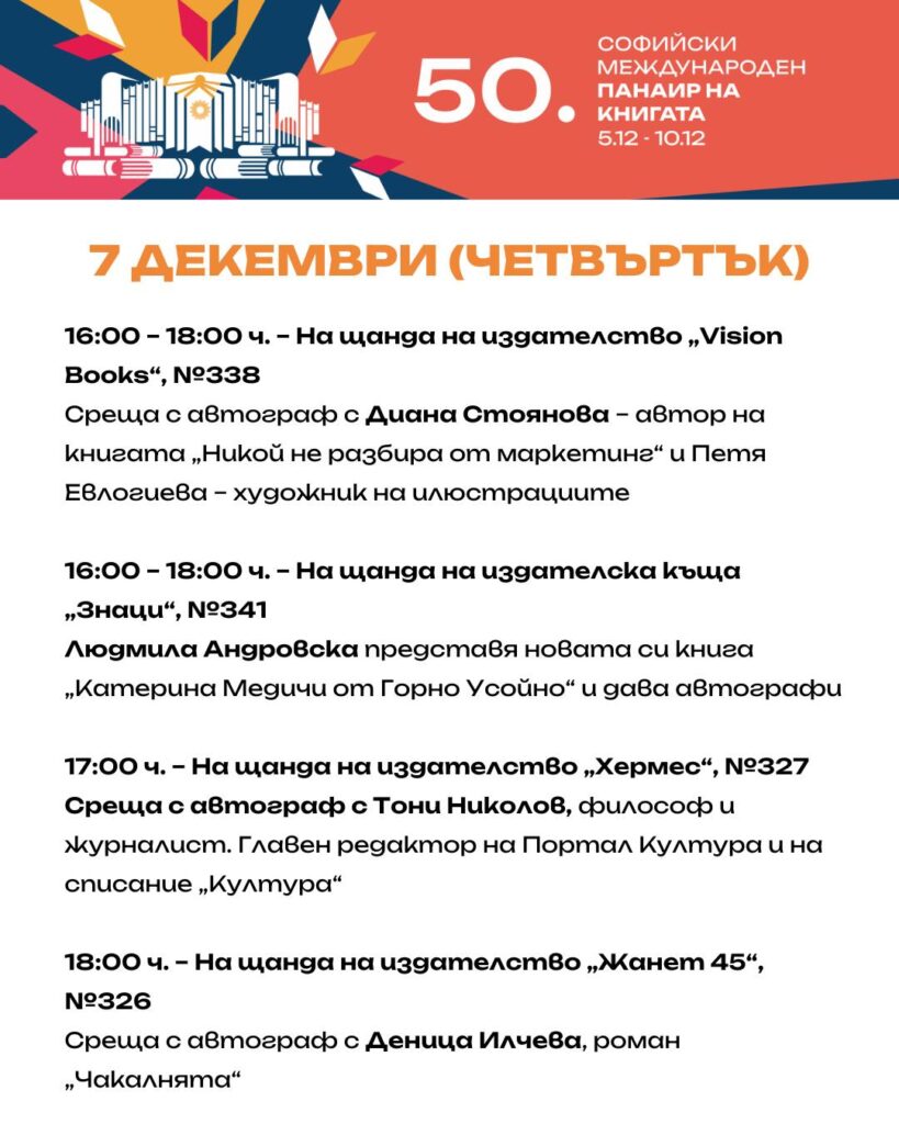 Софийски международен литературен фестивал 07.12.23