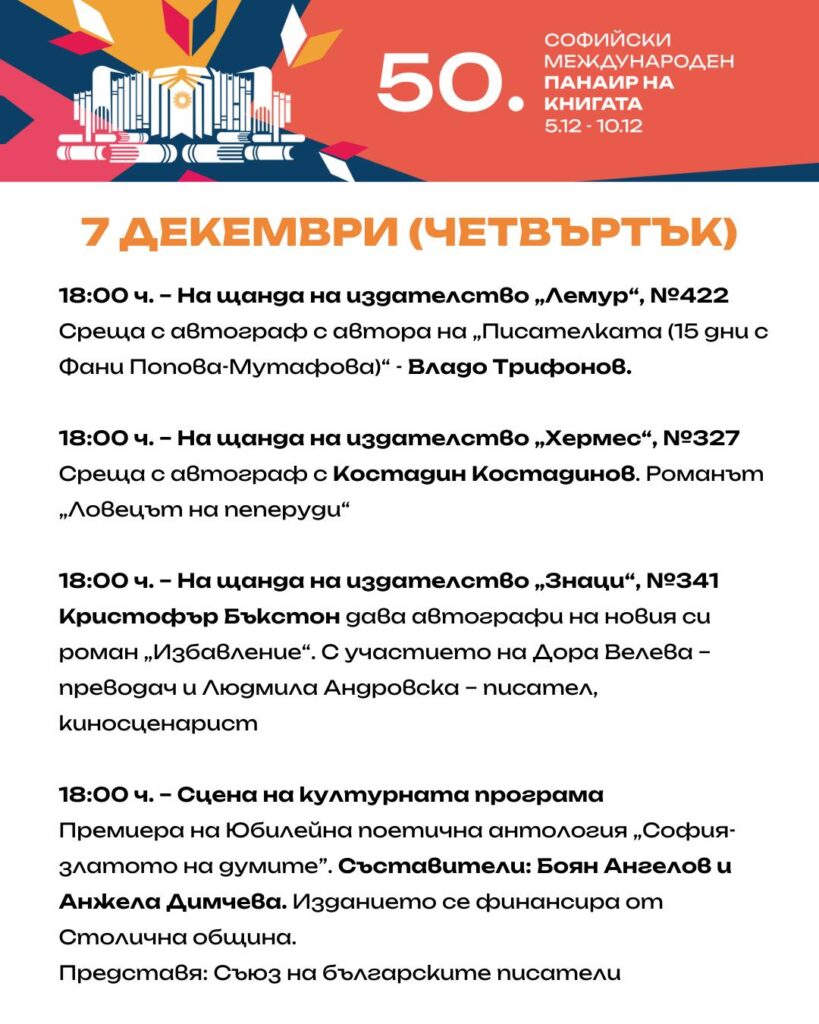 Софийски международен литературен фестивал 07.12.23