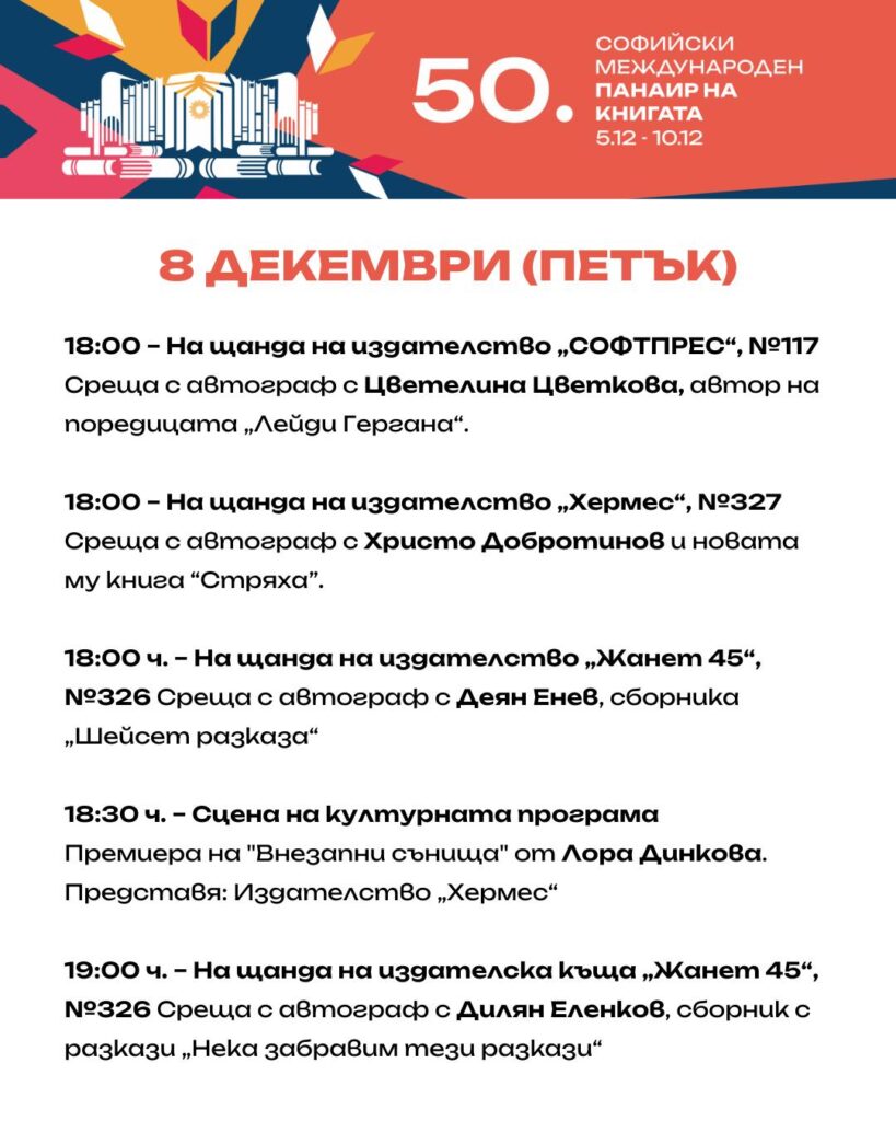 Софийски международен литературен фестивал 08.12.23