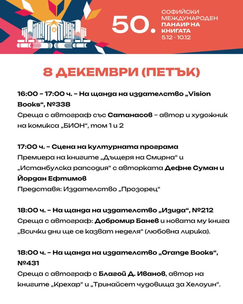 Софийски международен литературен фестивал 08.12.23