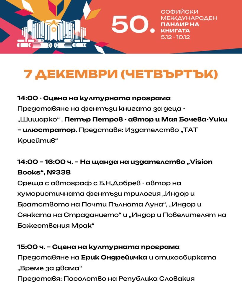 Софийски международен литературен фестивал 07.12.23